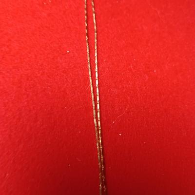 14K GOLD CHAIN AND CHUNK OF GOLD PENDANT 4.50g