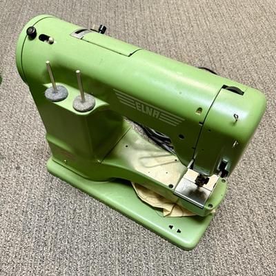Vintage Elna Supermatic 722010 Sewing Machine with Carrying Case