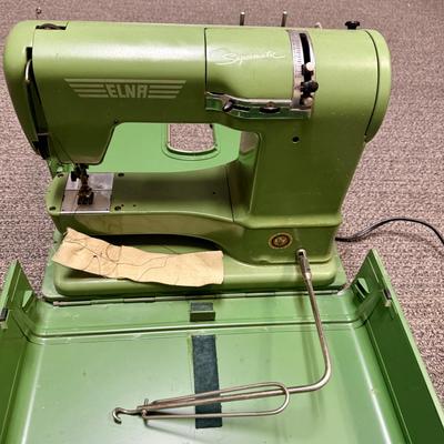 Vintage Elna Supermatic 722010 Sewing Machine with Carrying Case