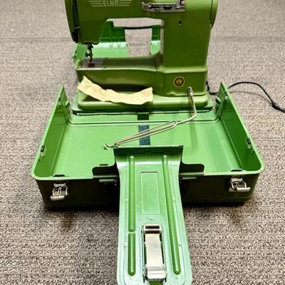 Vintage Elna Supermatic 722010 Sewing Machine with Carrying Case