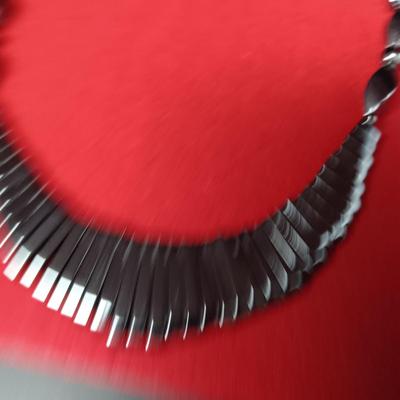 GENUINE HEMATITE FANNED NECKLACE