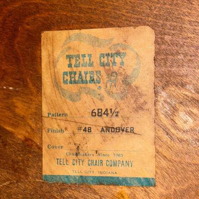 Lot 999LR: Vintage Maple Tell City (Indiana) rocking chair