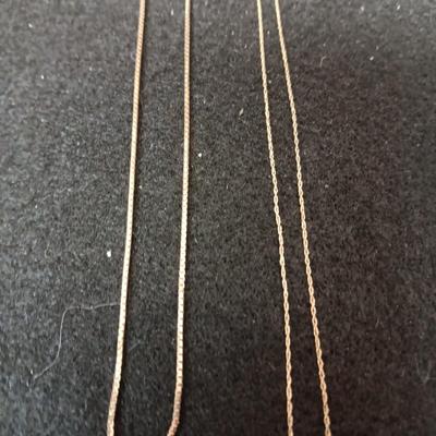 TWO 14K GOLD CHAINS 3.32g