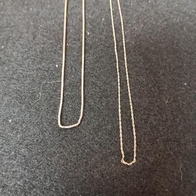 TWO 14K GOLD CHAINS 3.32g