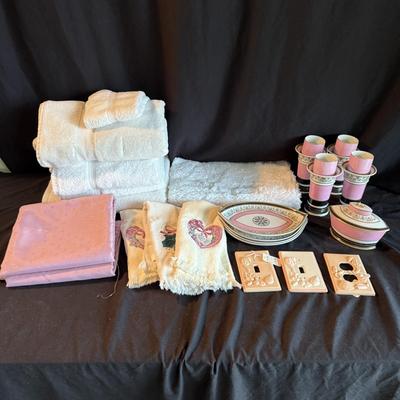Mottahdeh Pretty in Pink Vanity Set & More Pink Bathroom Accents (PB-BM)