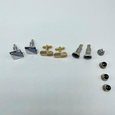 10K Gold Pin w/ Cufflinks and Tuxedo Buttons (ST-SS)