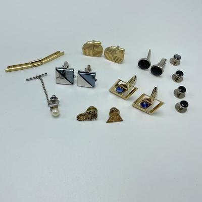 10K Gold Pin w/ Cufflinks and Tuxedo Buttons (ST-SS)