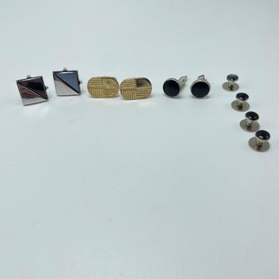 10K Gold Pin w/ Cufflinks and Tuxedo Buttons (ST-SS)
