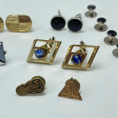 10K Gold Pin w/ Cufflinks and Tuxedo Buttons (ST-SS)