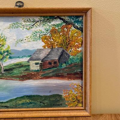 LOT 2L: Framed Oil Painting Signed E. Burke
