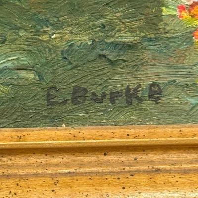 LOT 2L: Framed Oil Painting Signed E. Burke