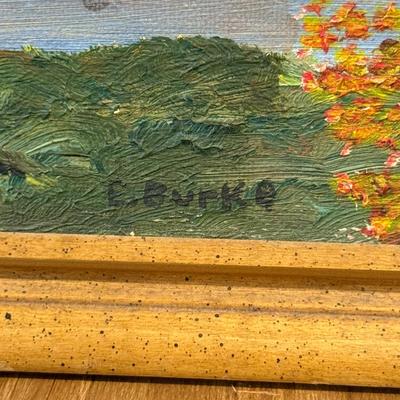 LOT 2L: Framed Oil Painting Signed E. Burke