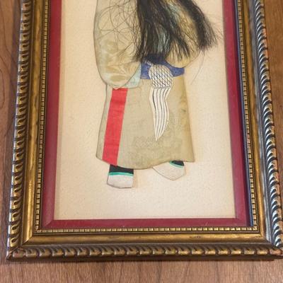 LOT 4L: Two Framed Chinese Silk Figures