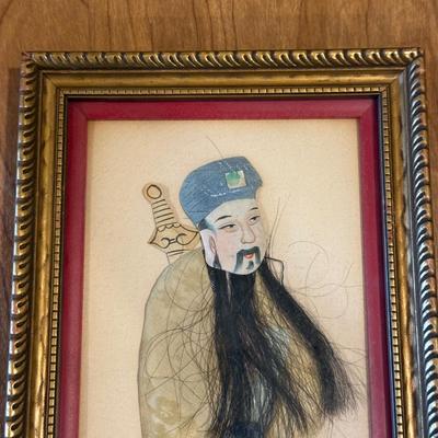 LOT 4L: Two Framed Chinese Silk Figures