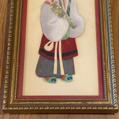 LOT 4L: Two Framed Chinese Silk Figures