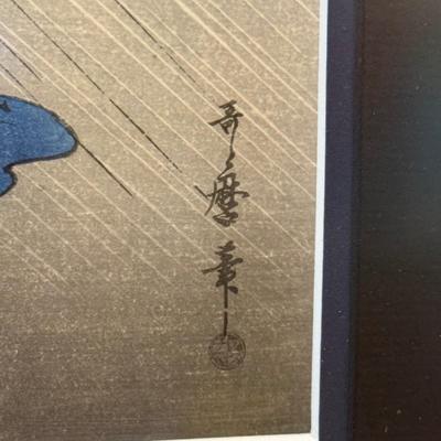 LOT 5L: Framed Print by Kitagawa Utamaro