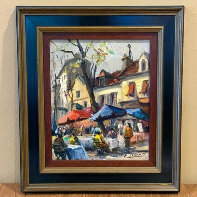 LOT 6L: Framed Oil Painting by Edouard LE SAOUT