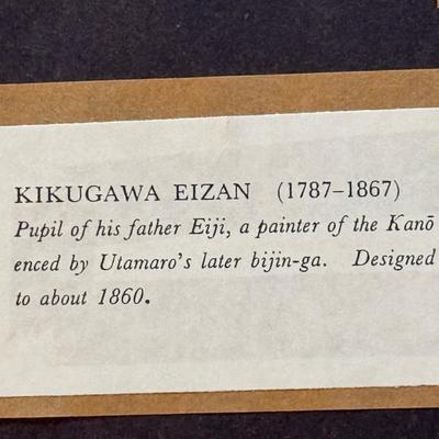 LOT 9L: Two Framed Prints by Kikugawa Eizan