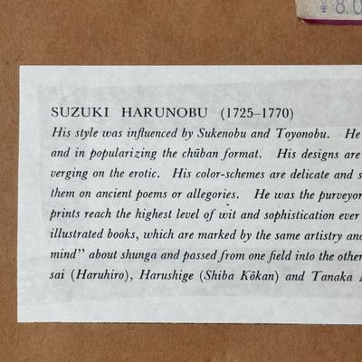 LOT 11: Framed Print by Suzuki Haronunobu & Hanging Scroll