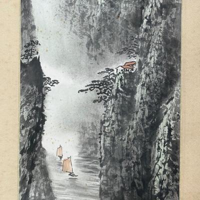 LOT 11: Framed Print by Suzuki Haronunobu & Hanging Scroll