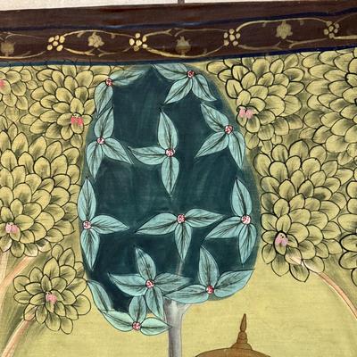 LOT 12L: Lord Krishna Silk Painting