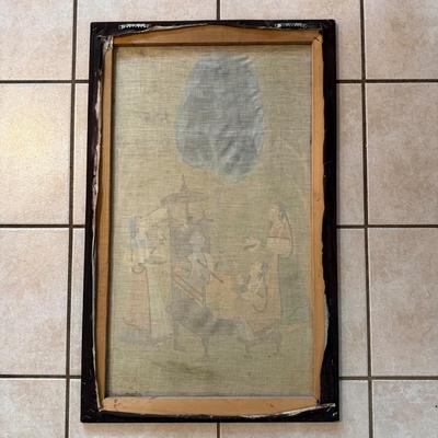 LOT 12L: Lord Krishna Silk Painting