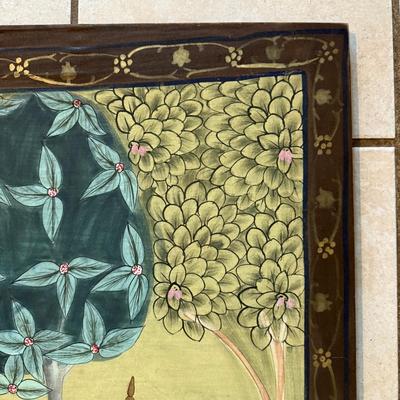 LOT 12L: Lord Krishna Silk Painting