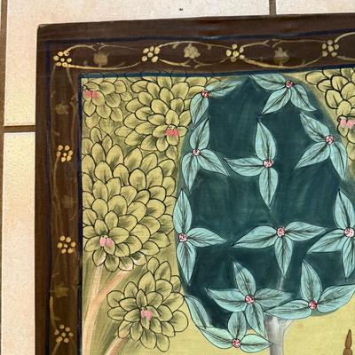 LOT 12L: Lord Krishna Silk Painting