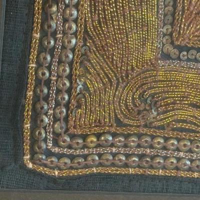 LOT 13L: Framed Burmese Kalaga Tapestry