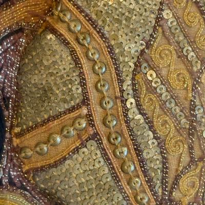 LOT 13L: Framed Burmese Kalaga Tapestry