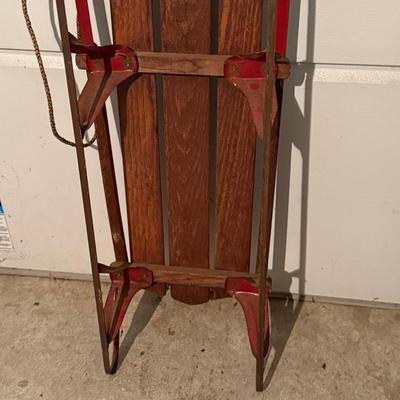 LOT 19G: Pair of vintage sleds Yankee Clipper +