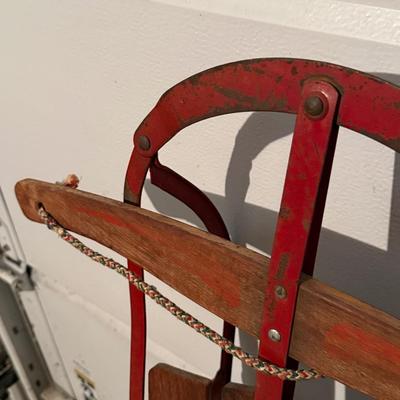 LOT 19G: Pair of vintage sleds Yankee Clipper +