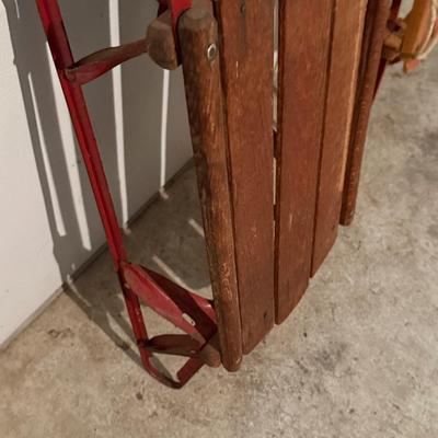 LOT 19G: Pair of vintage sleds Yankee Clipper +