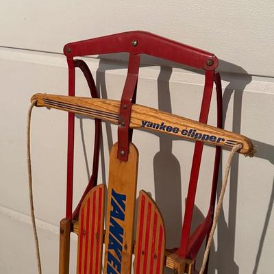LOT 19G: Pair of vintage sleds Yankee Clipper +