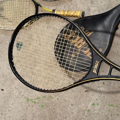 LOT 20G: Lot of five tennis rackets Prince Pro +