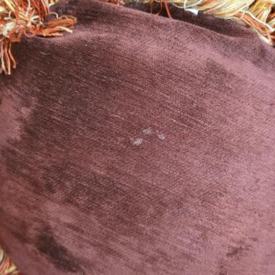 LOT 22F: Vintage Carved Wood & Black Floral Upholstered Sofa With Pillows & Throw Pillows