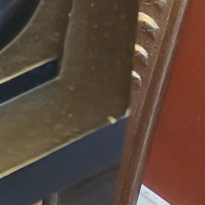 LOT 23F: Brown Leather Recliner Chair, Glass/Metal Side Table With Removable Glass Top & Black Table Lamp W/Shade, Lamp Worked At...