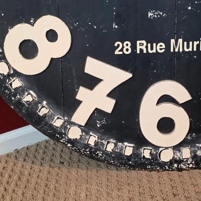 LOT 25F: Oversized, Battery Operated, Pier 1 Imports, Antiquite` de Paris Wall Clock, Untested