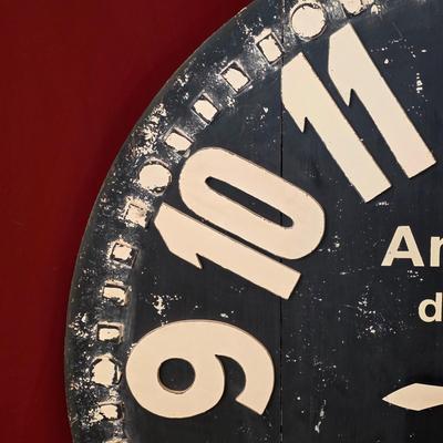 LOT 25F: Oversized, Battery Operated, Pier 1 Imports, Antiquite` de Paris Wall Clock, Untested