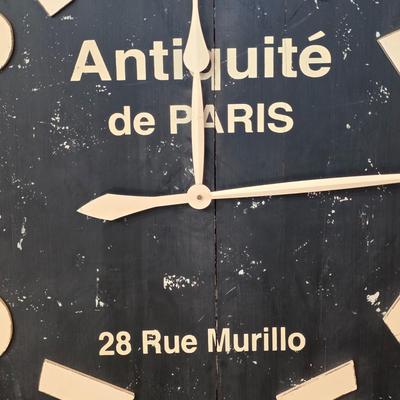 LOT 25F: Oversized, Battery Operated, Pier 1 Imports, Antiquite` de Paris Wall Clock, Untested
