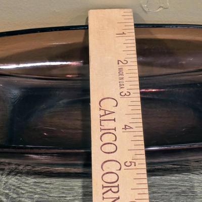 LOT 27D: Collection Of Vintage Colored Glass Decor, Fenton Ruby Red Art Glass Thumbprint Basket Hazel Atlas Relish Dish & Frosted Red...