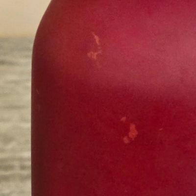 LOT 27D: Collection Of Vintage Colored Glass Decor, Fenton Ruby Red Art Glass Thumbprint Basket Hazel Atlas Relish Dish & Frosted Red...