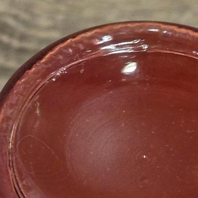 LOT 27D: Collection Of Vintage Colored Glass Decor, Fenton Ruby Red Art Glass Thumbprint Basket Hazel Atlas Relish Dish & Frosted Red...