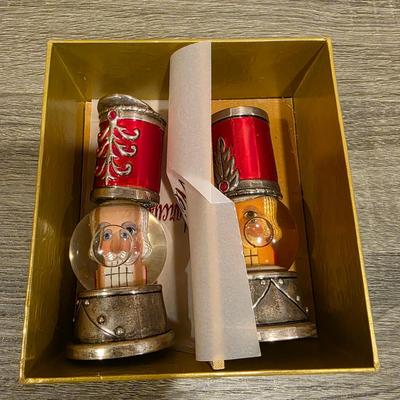 LOT 28D: Holiday Collection With Lenox Porcelain, Hand Painted 24K Accented, Holiday Cheer Santa Ornament, Nieman Marcus Nutcracker Snow...