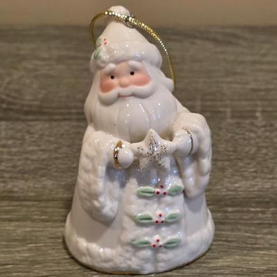 LOT 28D: Holiday Collection With Lenox Porcelain, Hand Painted 24K Accented, Holiday Cheer Santa Ornament, Nieman Marcus Nutcracker Snow...