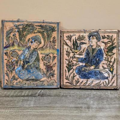 LOT 30D: A Pair Of Antique/Vintage Persian Style Tiles