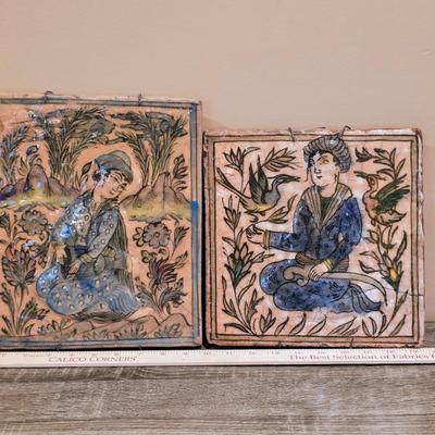 LOT 30D: A Pair Of Antique/Vintage Persian Style Tiles