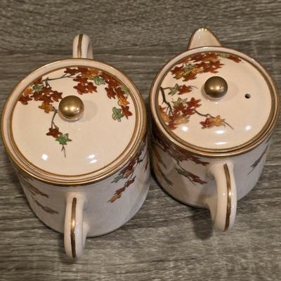 LOT 31D: Vintage Japanese Koshida Tea Set, Teapot, Lidded Sugar Bowl & Creamer, 6 Cups & 5 Saucers