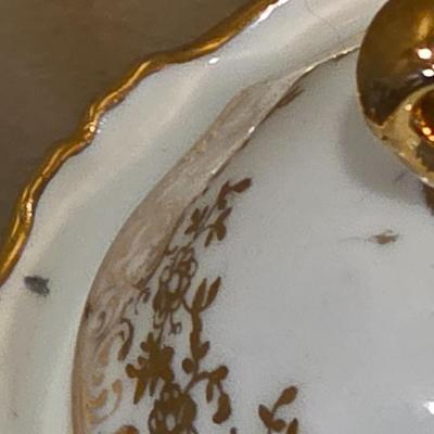 LOT 33D: Vintage Karamos Tea Set, Teapot, Lidded Sugar Bowl, Creamer, 9 Tea Cups, & 10 Saucers