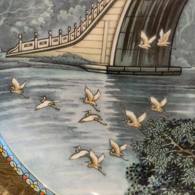 LOT 36D: Set of 3 Vintage Jingdezhen Porcelain Plates In Original Boxes